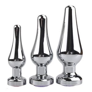 Jewel Tapered Silver Metal Plug | Anal Manufacturer | Sex Toys Wholesale | Adult Toys Distributor
