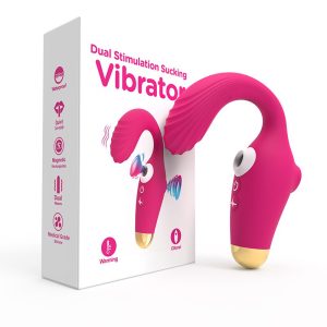 Rosy Dual Stimulation Sucking Vibrator | Vibrators Manufacturer | Sex Toys Wholesale | Adult Toys Distributor